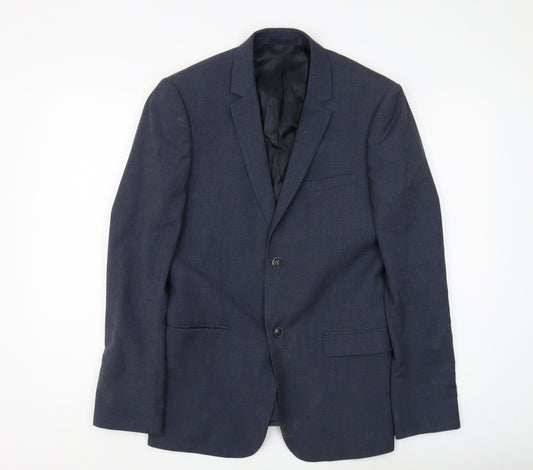 Topman Men's Blue Suit Jacket 40R Regular Fit