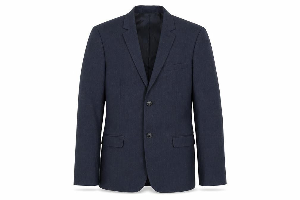 Front view of Topman Men's Blue Suit Jacket 40R Regular Fit
