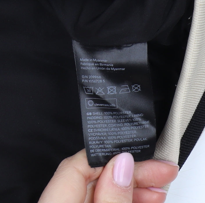 H&M Unisex Varsity Jacket Black Medium Casual