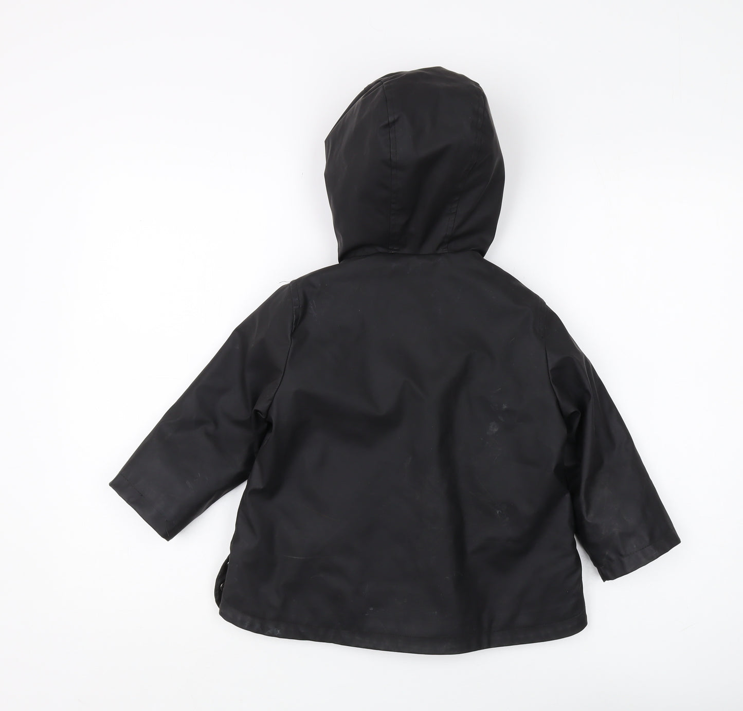 Zara Girls Black Hooded Parka Coat 3-4 Years