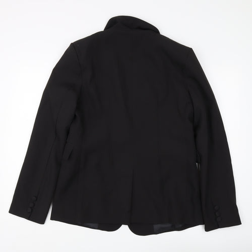 Boohoo Women's Black Regular Fit Blazer, Size 14