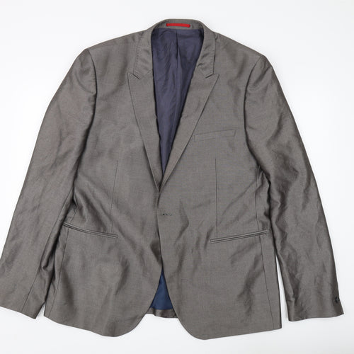 Ventuno 21 Men's Grey Blazer, Size 46, Ideal for Business
