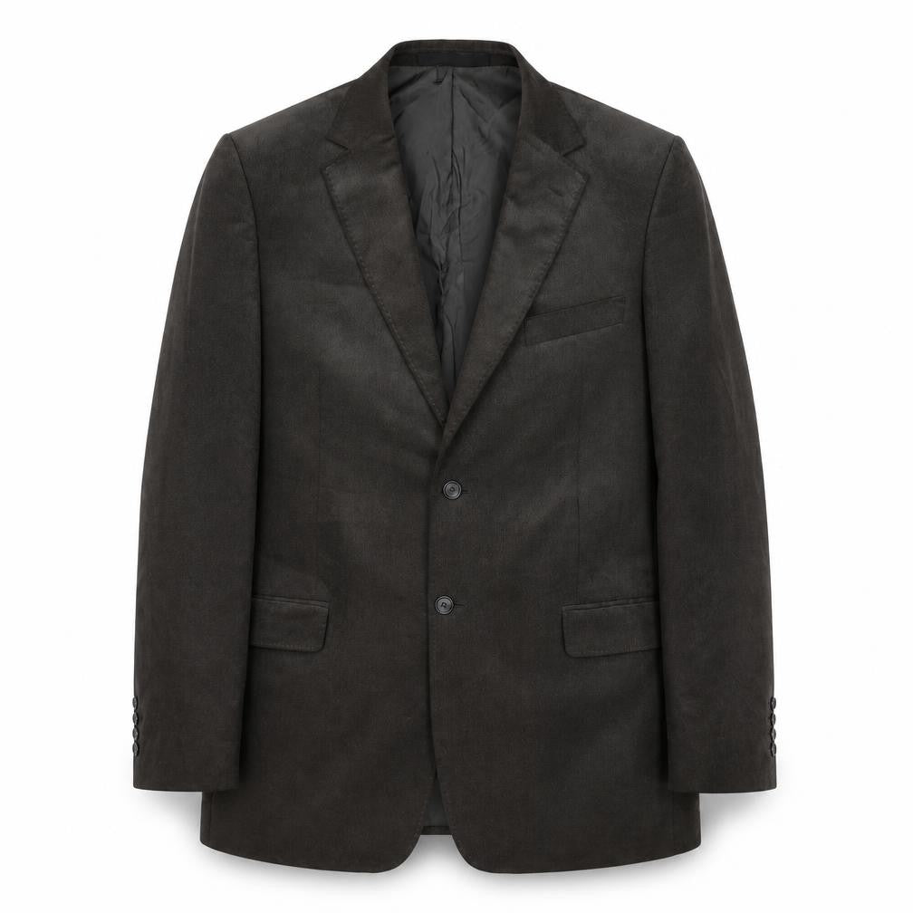 Front view of Marks & Spencer Men's Grey Blazer, size 42, Long Fit