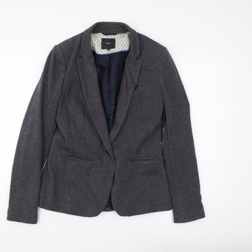 Next Women's Grey Pinstripe Blazer, Size 12, Business Style