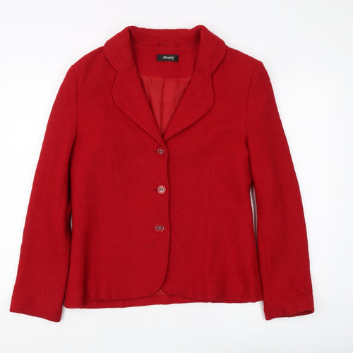 Alexara Women's Red Suit Jacket Size 12 Classic Style