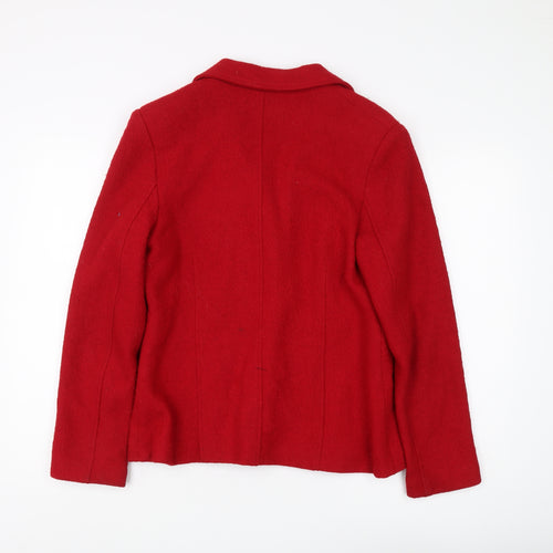 Alexara Women's Red Suit Jacket Size 12 Classic Style