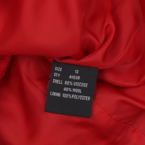 Alexara Women's Red Suit Jacket Size 12 Classic Style
