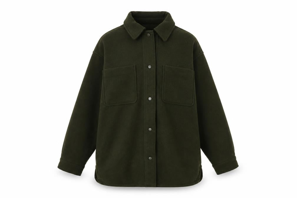 Front view of New Look Women's Green Casual Mid-Length Jacket S