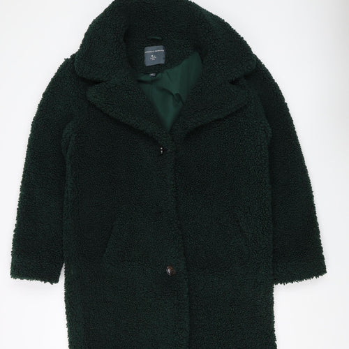 Dorothy Perkins Women's Green Mid-Length Coat Size 6