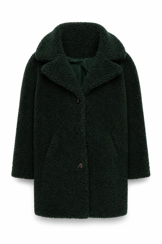 Front view of Dorothy Perkins Women's Green Mid-Length Coat, size 6