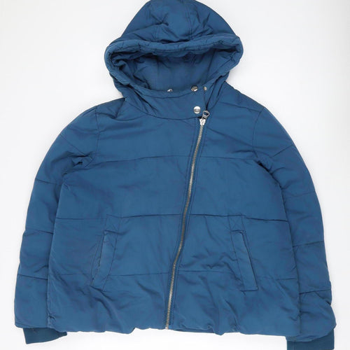 Next Women's Blue Puffer Jacket Size 22 Excellent Condition