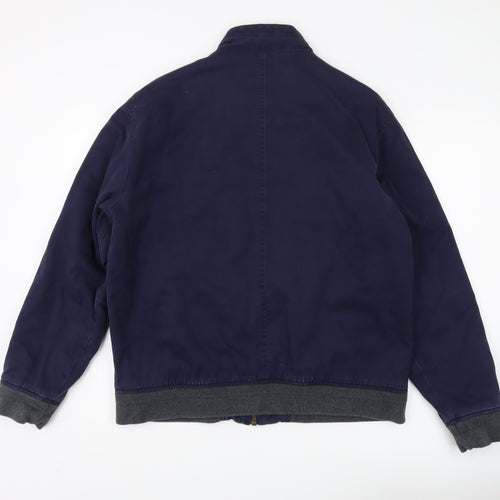 Marks and Spencer Men's Blue Bomber Jacket, L