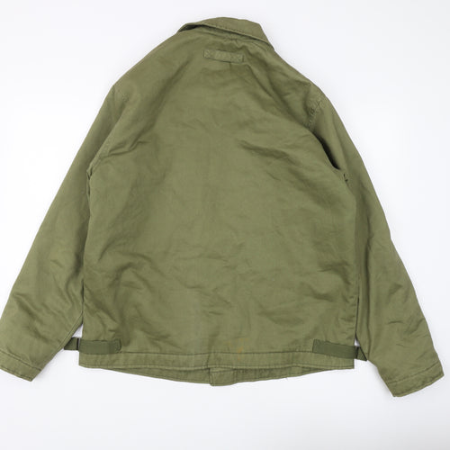 Topman Men's Green Military Jacket - M