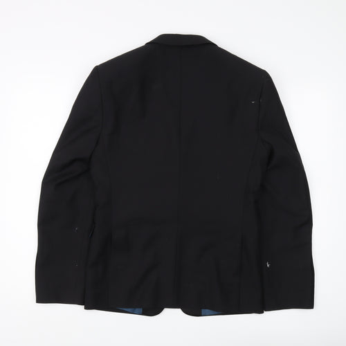Burton Menswear Men's Black Slim Fit Blazer, Size 36S