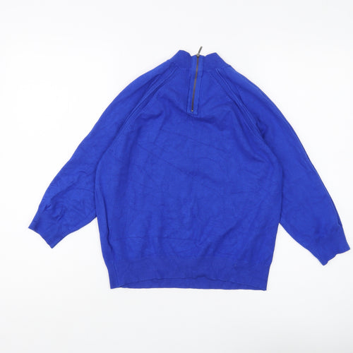 Debenhams Women's Blue High Neck Pullover Jumper Size 12
