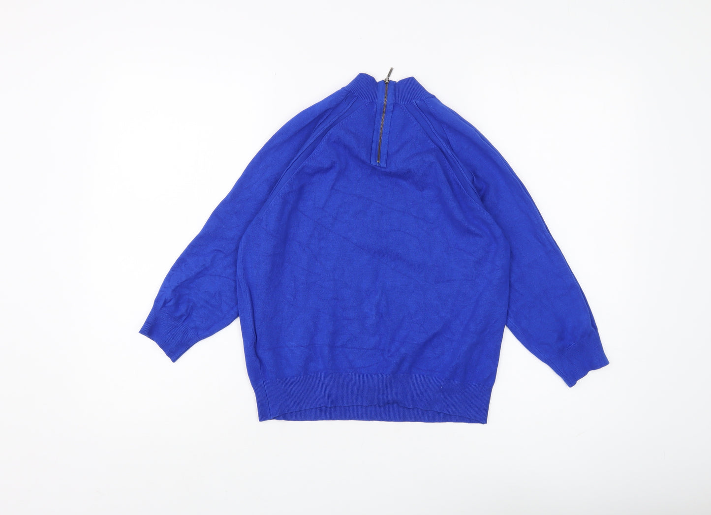 Debenhams Women's Blue High Neck Pullover Jumper Size 12