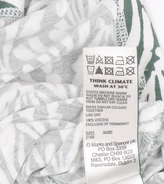 Marks and Spencer Green Geometric Dress M Women