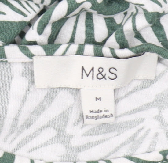 Marks and Spencer Green Geometric Dress M Women