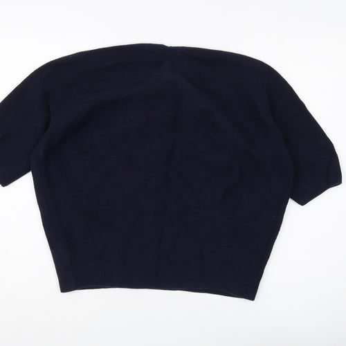 UNIQLO Women’s Blue Cotton V-Neck Pullover Jumper L