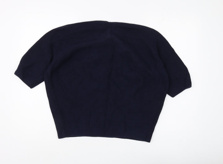 UNIQLO Women’s Blue Cotton V-Neck Pullover Jumper L