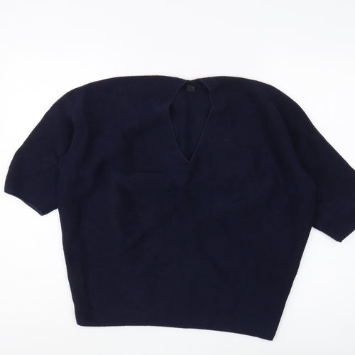 UNIQLO Women’s Blue Cotton V-Neck Pullover Jumper L