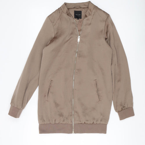 New Look Women's Brown Bomber Jacket Size 6