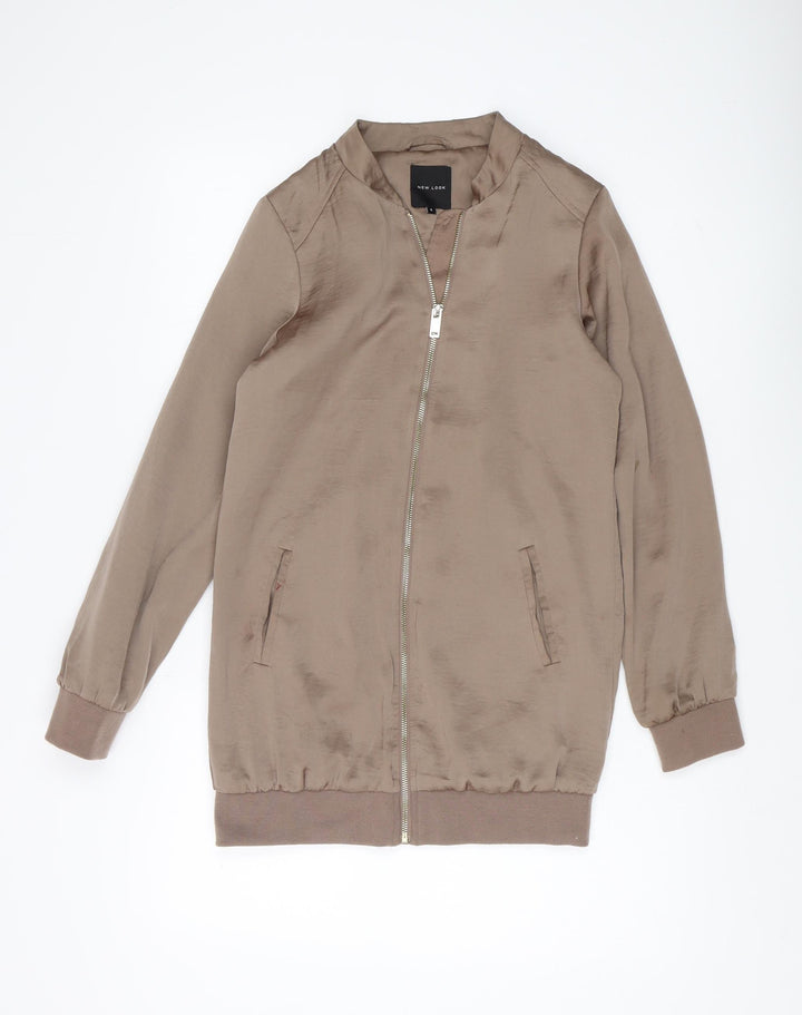New Look Women's Brown Bomber Jacket Size 6
