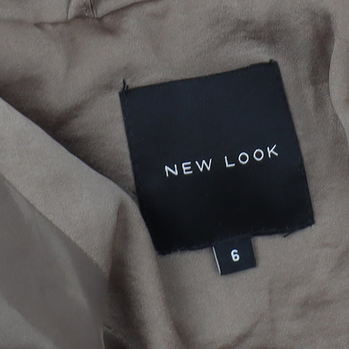 New Look Women's Brown Bomber Jacket Size 6