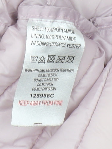 Classic Women's Pink Puffer Jacket Size 12