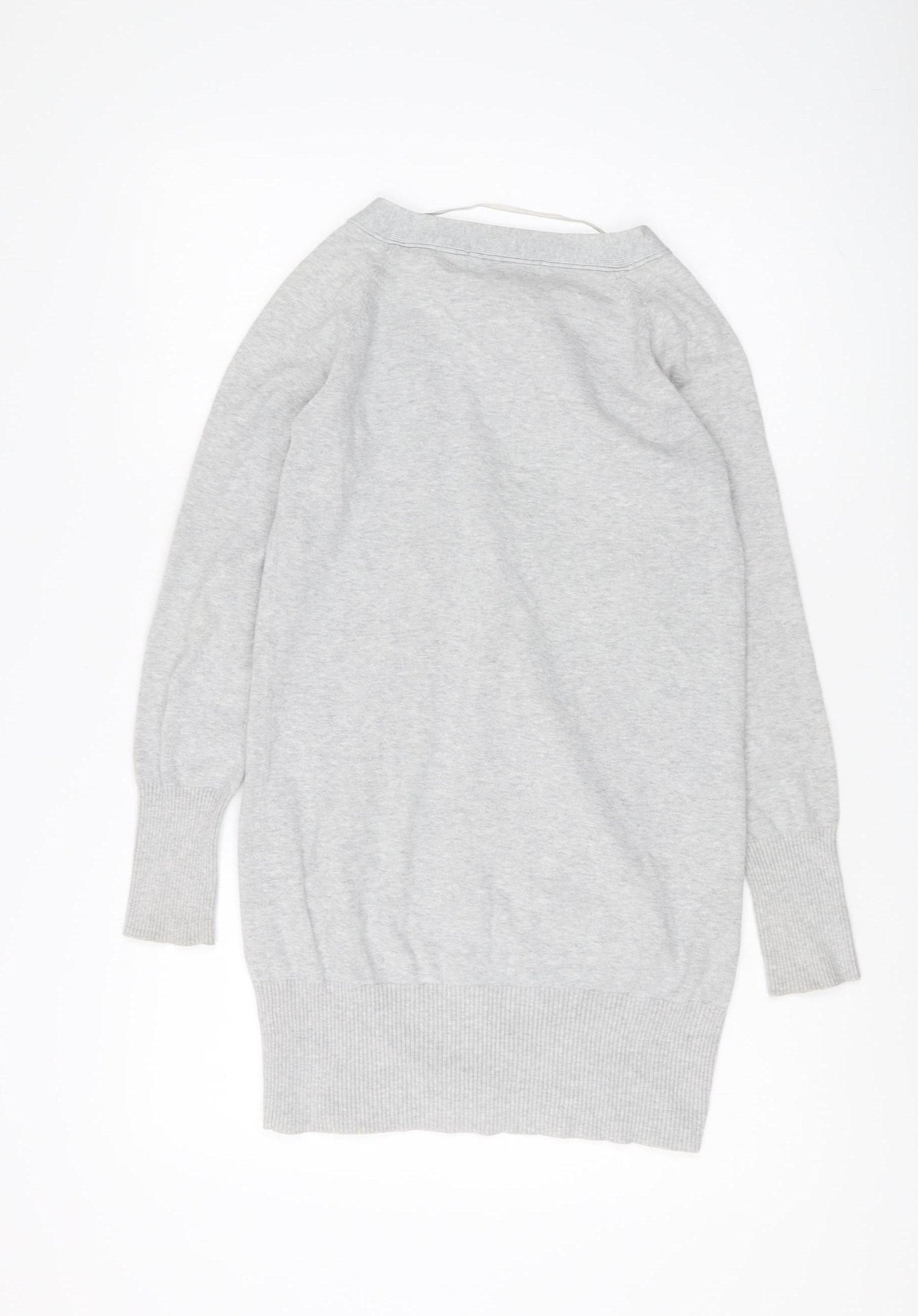 Zara Women's Grey Cardigan - Size 8, Pockets