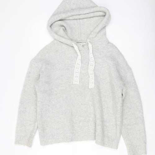 Millenium Women's Ivory Hooded Pullover Jumper One Size