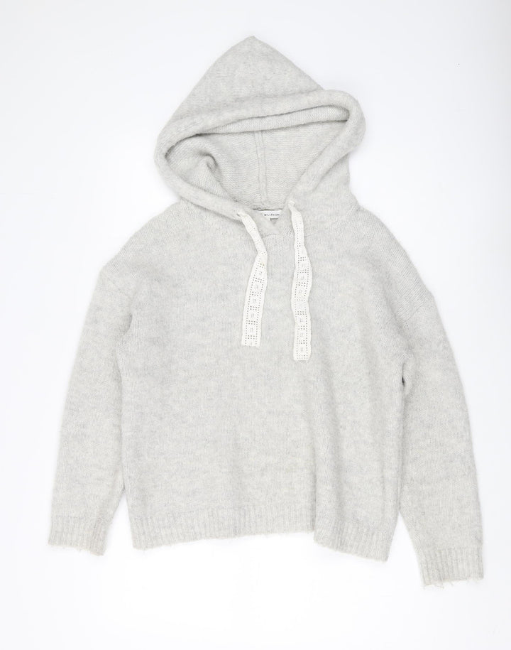 Millenium Women's Ivory Hooded Pullover Jumper One Size