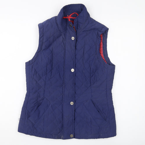 Marks and Spencer Women's Blue Quilted Waistcoat, Size M