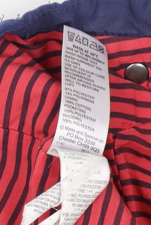 Marks and Spencer Women's Blue Quilted Waistcoat, Size M