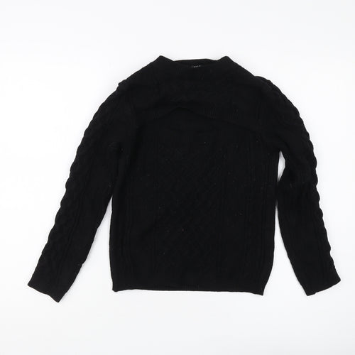Quiz Women's Black Cable-Knit Long Sleeve Jumper