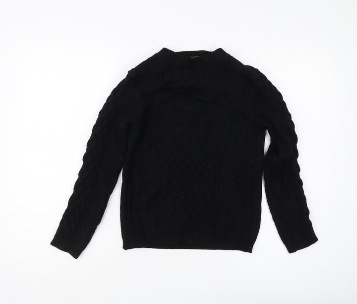 Quiz Women's Black Cable-Knit Long Sleeve Jumper