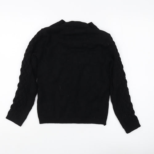 Quiz Women's Black Cable-Knit Long Sleeve Jumper