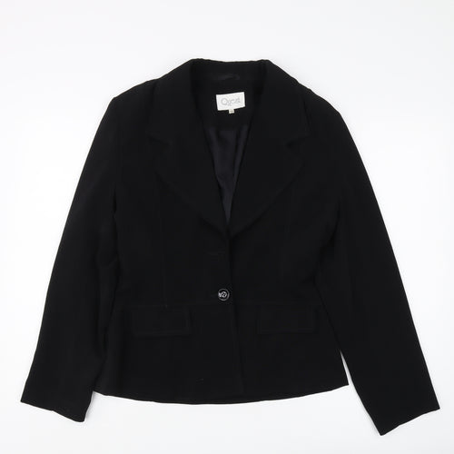 Quest Women's Black Regular Fit Suit Jacket 14