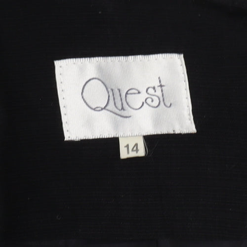 Quest Women's Black Regular Fit Suit Jacket 14
