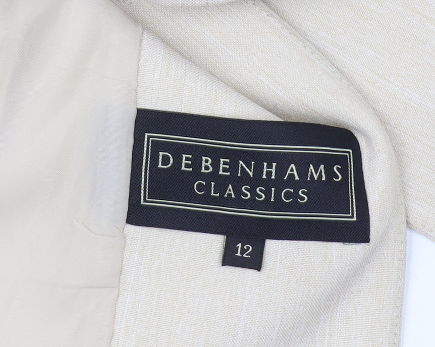 Debenhams Women's Beige Suit Jacket Size 12