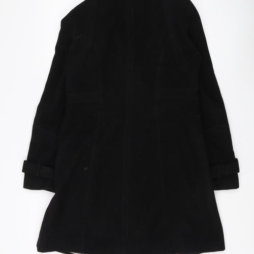 Wallis Black Women's Mid-Length Overcoat Size 10