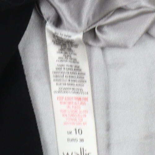 Wallis Black Women's Mid-Length Overcoat Size 10