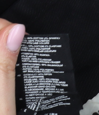 H&M Women's Black Mid-Length Overcoat Size 10