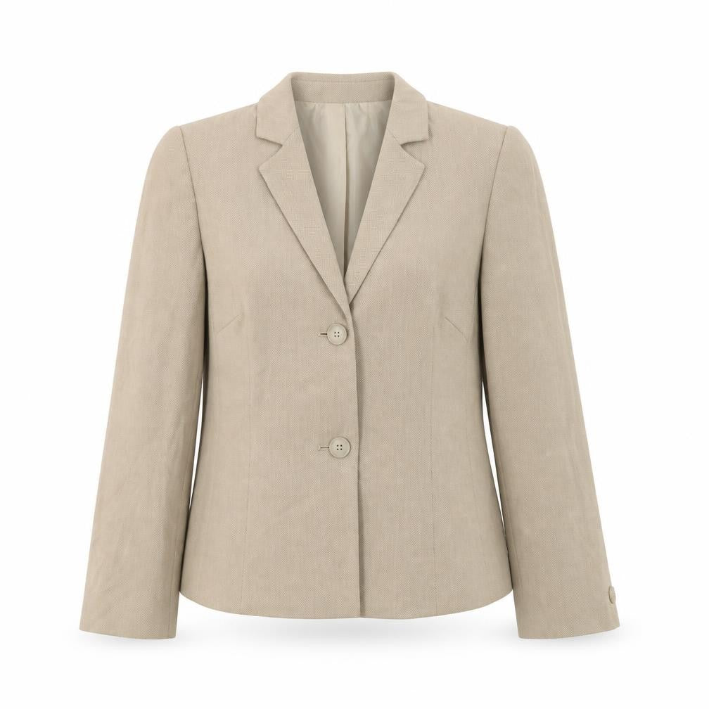 Front view of Marks & Spencer Women's Beige Suit Jacket, size 12