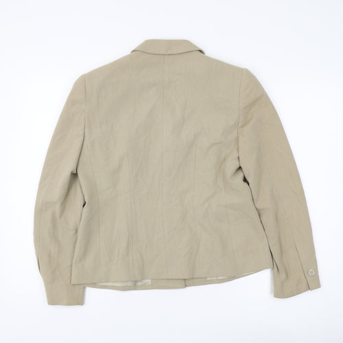 Marks and Spencer Women's Beige Suit Jacket Size 12