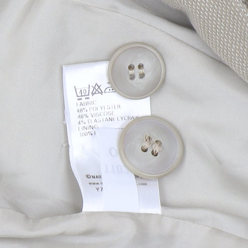 Marks and Spencer Women's Beige Suit Jacket Size 12