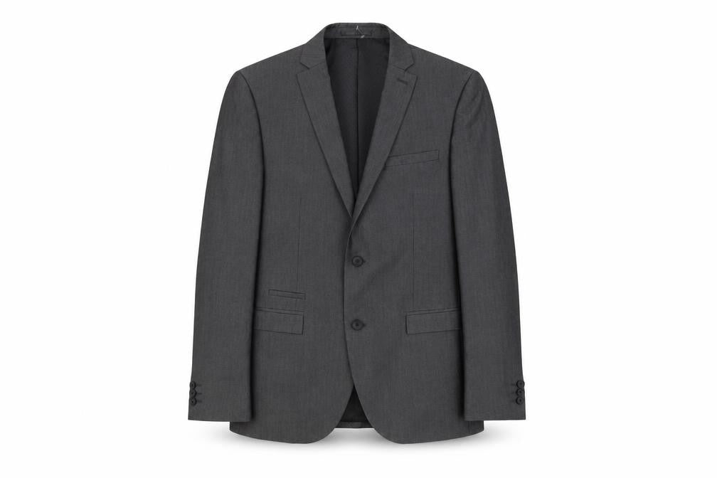 Front view of Next Men's Grey Blazer, size 40R, Excellent Condition
