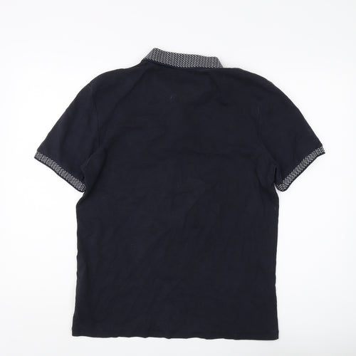 Next Men's Black M Solid Polo Shirt
