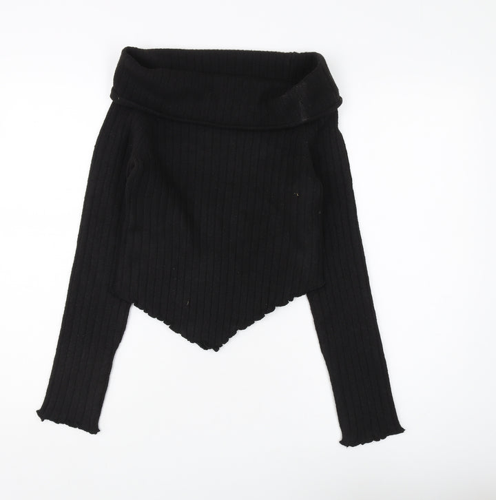 Collusion Women's Black Pullover Jumper, Size 10