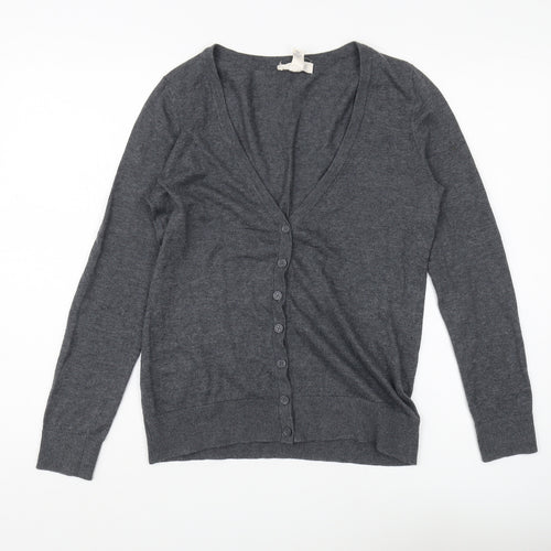 Forever 21 Women's Grey V-Neck Cardigan, Size S